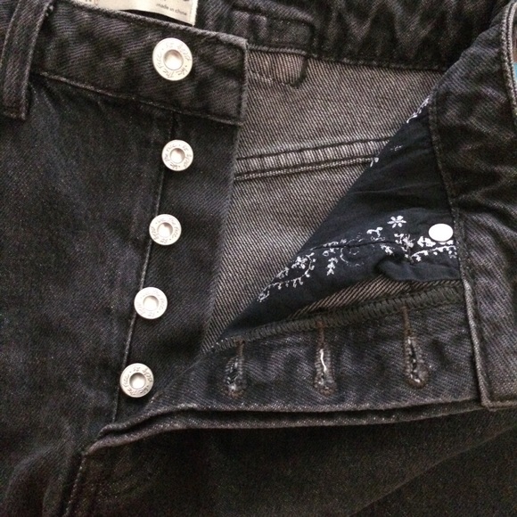 Free People Rugged A-Line Raw Hem Denim Mini Skirt - Picture 2 of 8